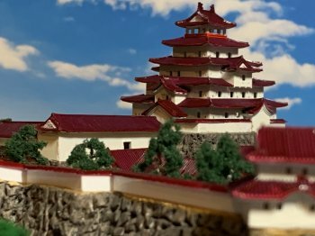 城郭ジオラマ　鶴ヶ城（若松城）完成模型　1/540　プラケース付 城郭ジオラマ 鶴ヶ城（若松城）完成模型 1/540 プラケース付
