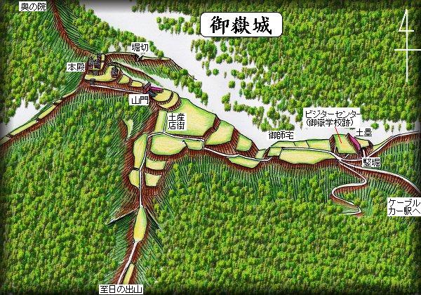 [完成品] 　御嶽城（青梅市御嶽）　日本の城　お城のジオラマ模型　プラモデル　城郭模型｜お城のジオラマ鍬匠甲冑屋