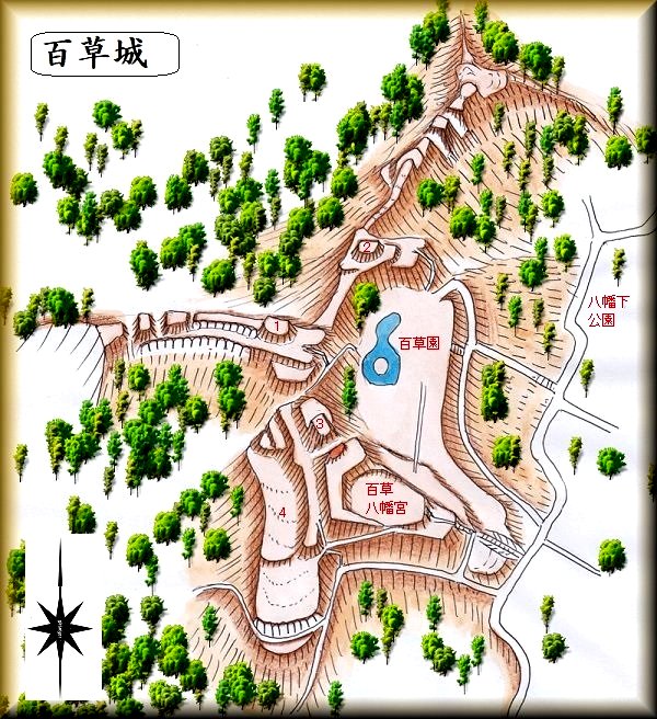 [完成品] 　百草城（日野市百草867他）　　日本の城　お城のジオラマ模型　プラモデル　城郭模型｜お城のジオラマ鍬匠甲冑屋