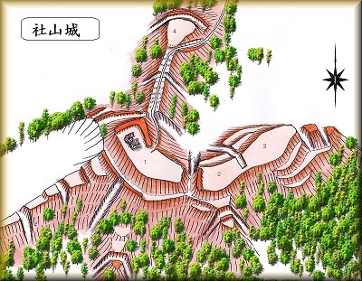 [完成品] 　社山城（磐田市社山）　　日本の城　お城のジオラマ模型　プラモデル　城郭模型｜お城のジオラマ鍬匠甲冑屋