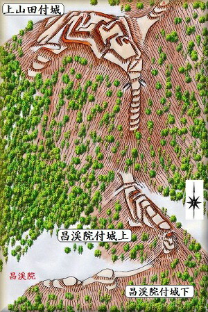 [完成品] 　上山田付城（伊豆の国市韮山金谷）　　日本の城　お城のジオラマ模型　プラモデル　城郭模型｜お城のジオラマ鍬匠甲冑屋