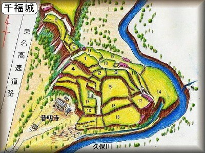 [完成品] 　千福城・平山城（裾野市千福）　　日本の城　お城のジオラマ模型　プラモデル　城郭模型｜お城のジオラマ鍬匠甲冑屋