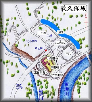[完成品] 　長久保城（長泉町下長窪字城山）　　日本の城　お城のジオラマ模型　プラモデル　城郭模型｜お城のジオラマ鍬匠甲冑屋