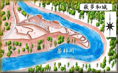 [完成品] 　萩多和城（静岡市葵区日向字城山）　日本の城　お城のジオラマ模型　プラモデル　城郭模型｜お城のジオラマ鍬匠甲冑屋