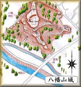 [完成品] 　八幡山城（藤枝市八幡字八幡山）　日本の城　お城のジオラマ模型　プラモデル　城郭模型｜お城のジオラマ鍬匠甲冑屋