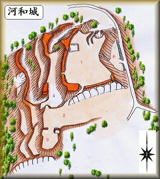 [完成品] 　河和城（美浜町河和西谷お城山）日本の城　お城のジオラマ模型　プラモデル　城郭模型｜お城のジオラマ鍬匠甲冑屋