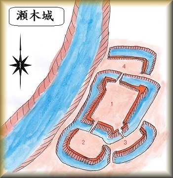 [完成品] 　瀬木城（豊川市瀬木町郷中）日本の城　お城のジオラマ模型　プラモデル　城郭模型｜お城のジオラマ鍬匠甲冑屋