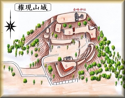 [完成品] 権現山城（御嵩町御嵩）日本の城　お城のジオラマ模型　プラモデル　城郭模型｜お城のジオラマ鍬匠甲冑屋