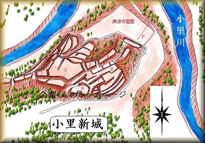 [完成品] 小里新城（瑞浪市稲津町小里諏訪）日本の城　お城のジオラマ模型　プラモデル　城郭模型｜お城のジオラマ鍬匠甲冑屋