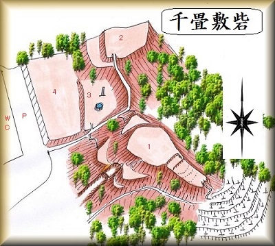 [完成品] 落合砦・千畳敷砦（恵那市明智町落合）日本の城　お城のジオラマ模型　プラモデル　城郭模型｜お城のジオラマ鍬匠甲冑屋