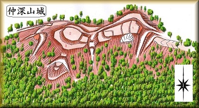 [完成品] 仲深山砦（恵那市明智町万ヶ洞）日本の城　お城のジオラマ模型　プラモデル　城郭模型｜お城のジオラマ鍬匠甲冑屋