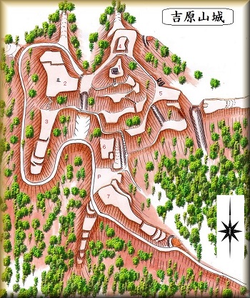 [完成品] 　吉原山城（峰山城・京丹後市峰山町吉原81-2）日本の城　お城のジオラマ模型　プラモデル　城郭模型｜お城のジオラマ鍬匠甲冑屋