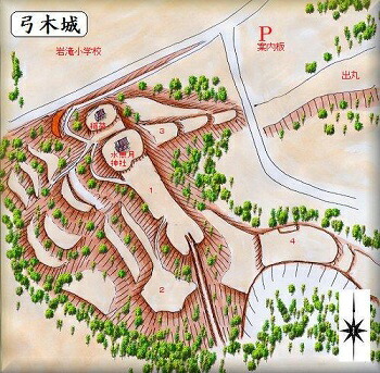[完成品] 　弓木城（稲富城・一色城・宮津市岩滝字弓木）日本の城　お城のジオラマ模型　プラモデル　城郭模型｜お城のジオラマ鍬匠甲冑屋