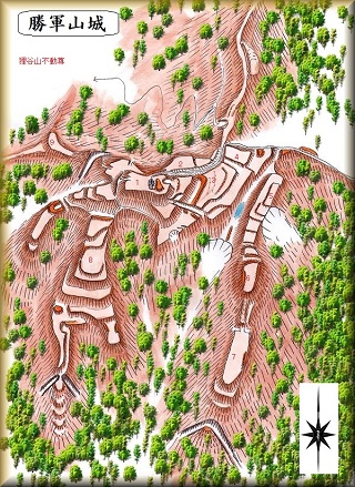 [完成品] 　勝軍山城・北白川城（京都市左京区一乗寺松原町）日本の城　お城のジオラマ模型　プラモデル　城郭模型｜お城のジオラマ鍬匠甲冑屋