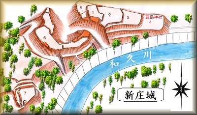 [完成品] 　新庄城（福知山市半田1112）日本の城　お城のジオラマ模型　プラモデル　城郭模型｜お城のジオラマ鍬匠甲冑屋