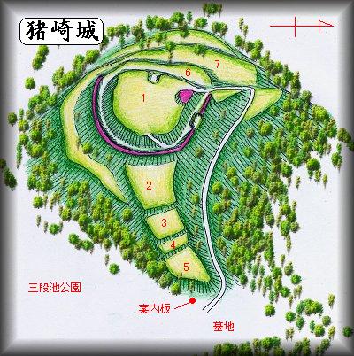 [完成品] 　猪崎城　(福知山市猪崎字城山）日本の城　お城のジオラマ模型　プラモデル　城郭模型｜お城のジオラマ鍬匠甲冑屋
