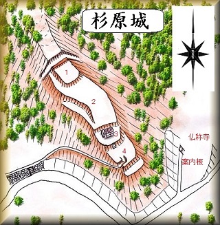 [完成品] 杉原城（能勢町杉原）　　日本の城　お城のジオラマ模型　プラモデル　城郭模型｜お城のジオラマ鍬匠甲冑屋