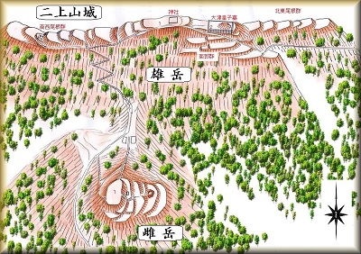 [完成品] 二上山城（太子町山田二上山）　　日本の城　お城のジオラマ模型　プラモデル　城郭模型｜お城のジオラマ鍬匠甲冑屋