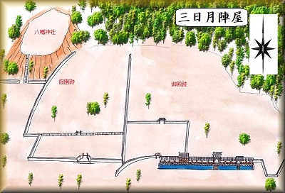 [完成品] 三日月陣屋（乃井野陣屋・佐用町乃井野８２&minus;２）　日本の城　お城のジオラマ模型　プラモデル　城郭模型｜お城のジオラマ鍬匠甲冑屋