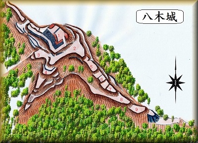 [完成品] 八木城（養父市八鹿町八木）　日本の城　お城のジオラマ模型　プラモデル　城郭模型｜お城のジオラマ鍬匠甲冑屋
