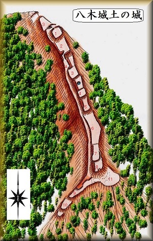 [完成品] 八木土の城（養父市八鹿町八木）　日本の城　お城のジオラマ模型　プラモデル　城郭模型｜お城のジオラマ鍬匠甲冑屋 28,440円