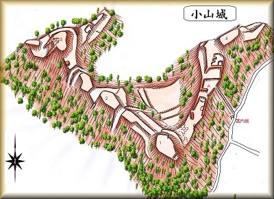 [完成品] 小山城（大野市医王寺）日本の城　お城のジオラマ模型　プラモデル　城郭模型｜お城のジオラマ鍬匠甲冑屋