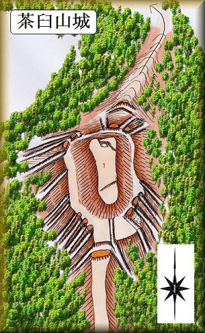 [完成品] 茶臼山城・三條山御城山（大野市上舌茶臼山）日本の城　お城のジオラマ模型　プラモデル　城郭模型｜お城のジオラマ鍬匠甲冑屋