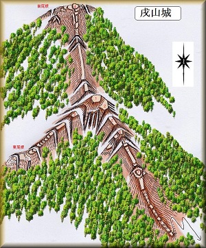 [完成品] 戌山城（大野市犬山３&minus;１）日本の城　お城のジオラマ模型　プラモデル　城郭模型｜お城のジオラマ鍬匠甲冑屋