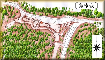 [完成品] 高峠城（金沢市釣部町）日本の城　お城のジオラマ模型　プラモデル　城郭模型｜お城のジオラマ鍬匠甲冑屋