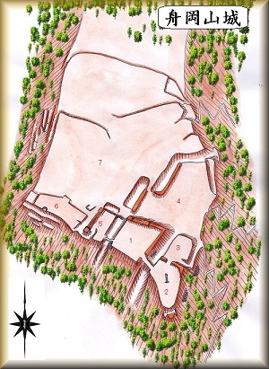 [完成品] 舟岡城（白山市八幡町）日本の城　お城のジオラマ模型　プラモデル　城郭模型｜お城のジオラマ鍬匠甲冑屋