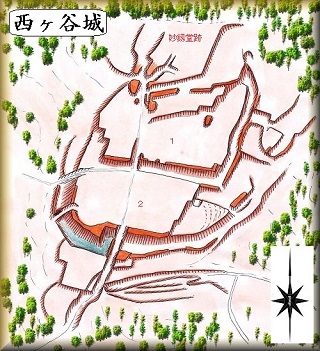 [完成品] 西ヶ谷城・西谷内城（七尾市中島町西谷内）日本の城　お城のジオラマ模型　プラモデル　城郭模型｜お城のジオラマ鍬匠甲冑屋
