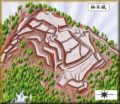[完成品] 柚木城 (金沢市柚木町）日本の城　お城のジオラマ模型　プラモデル　城郭模型｜お城のジオラマ鍬匠甲冑屋