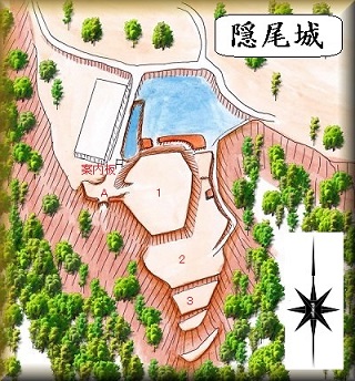 [完成品] 隠尾城（砺波市庄川町隠尾）　日本の城　お城のジオラマ模型　プラモデル　城郭模型｜お城のジオラマ鍬匠甲冑屋