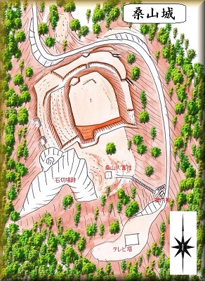 [完成品] 桑山城（南砺市川西桑山）　日本の城　お城のジオラマ模型　プラモデル　城郭模型｜お城のジオラマ鍬匠甲冑屋