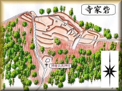 [完成品] 寺家砦（富山市大沢野町寺家）　日本の城　お城のジオラマ模型　プラモデル　城郭模型｜お城のジオラマ鍬匠甲冑屋