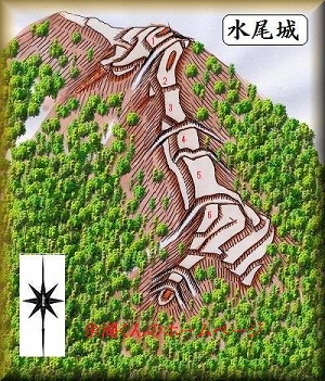 [完成品] 水尾城（魚津市鹿熊字水尾）　日本の城　お城のジオラマ模型　プラモデル　城郭模型｜お城のジオラマ鍬匠甲冑屋
