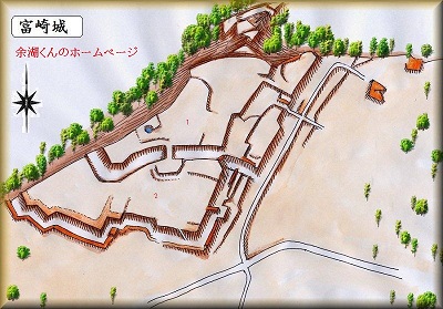 [完成品] 富崎城（富山市婦中町富崎）日本の城　お城のジオラマ模型　プラモデル　城郭模型｜お城のジオラマ鍬匠甲冑屋