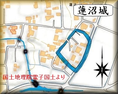 [完成品] 蓮沼城（小矢部市蓮沼字桜井田）日本の城　お城のジオラマ模型　プラモデル　城郭模型｜お城のジオラマ鍬匠甲冑屋
