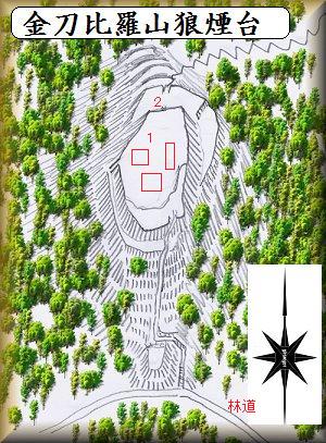 [完成品] 　金刀比羅狼煙台（笛吹市境川町藤岱）日本の城　お城のジオラマ模型　プラモデル　城郭模型｜お城のジオラマ鍬匠甲冑屋