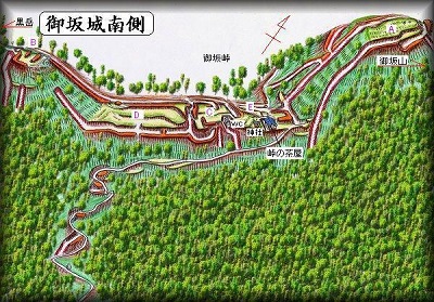 [完成品] 　御坂城南側（富士河口湖町御坂峠）　日本の城　お城のジオラマ模型　プラモデル　城郭模型｜お城のジオラマ鍬匠甲冑屋