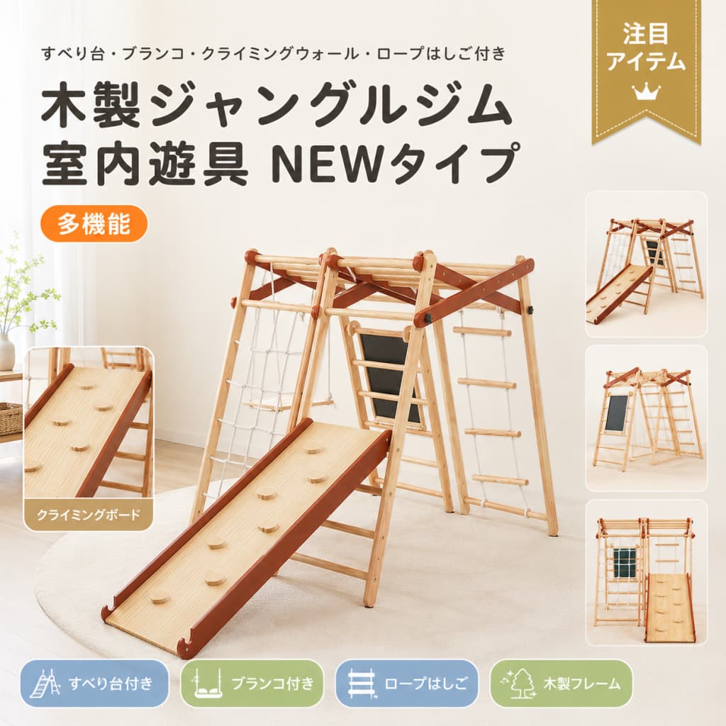 【1 年引き受ける??6月制限事項★最大限度1,500円OFF＆10%OFF引き換え証離れ離れ中】ジャングルジム 8インチ1 生まれながら木 鞦韆 滑り台 折りたたみ 塗板付き添い人 耐荷重50kg 室内遊具 木製 大型遊具 クライミング 室内用 キッズ 生まれ落ちる日差し上げ物