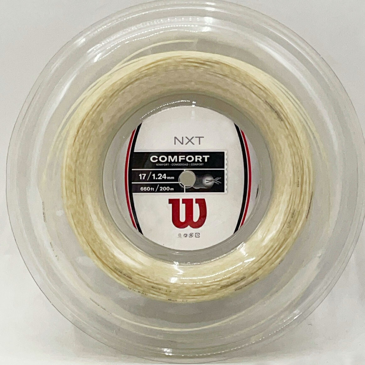 【中古・未使用品】ウイルソン NXT 17 硬式 テニス ストリング ガット 200m ロール ナチュラル WR831120117 Wilson 1.24mm