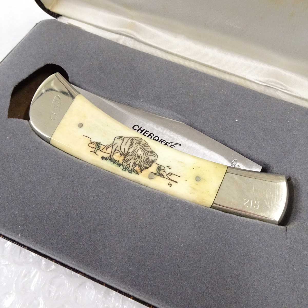 【中古】フロストカトラリー FROST CUTLERY CUSTOM SCRIMSHAW BY O.D. collectors edition CHEROKEE JAPAN U.S.PAT 4173068