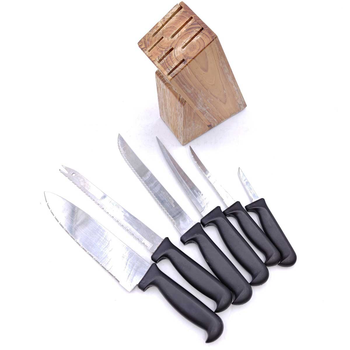 楽天市場】【中古】【並品】堺刀司 服部栄養専門学校 包丁7点セット