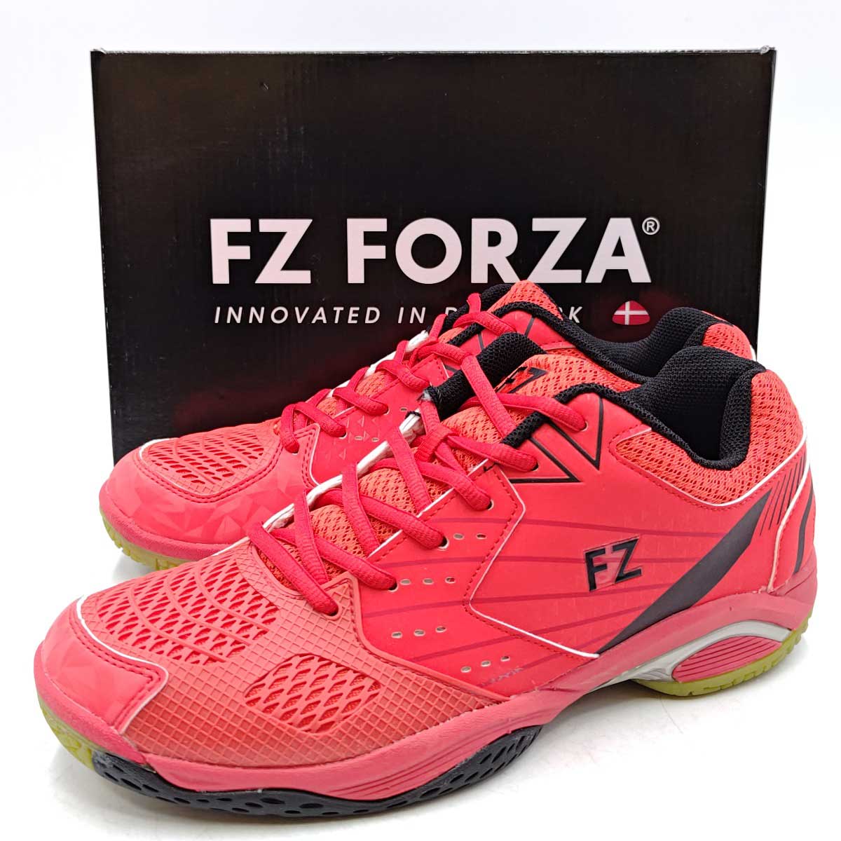 【中古・未使用品】FZ FORZA フォーザ SHARCH M メッシュ ハイパフォーマンス バドミントンシューズ 28cm ポピーレッド FZ302952