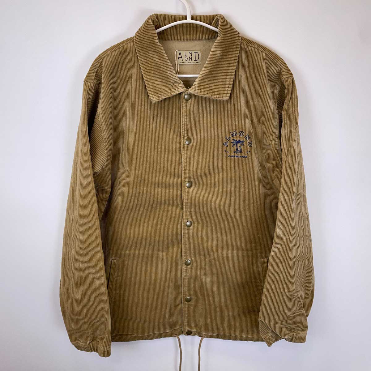 【中古・未使用品】Almond Surfboards & Design アーモンド サーフボード デザイン COUDUROY COACH コーデュロイ コーチ ジャケット L キャメル OZ0008 ユニセックス