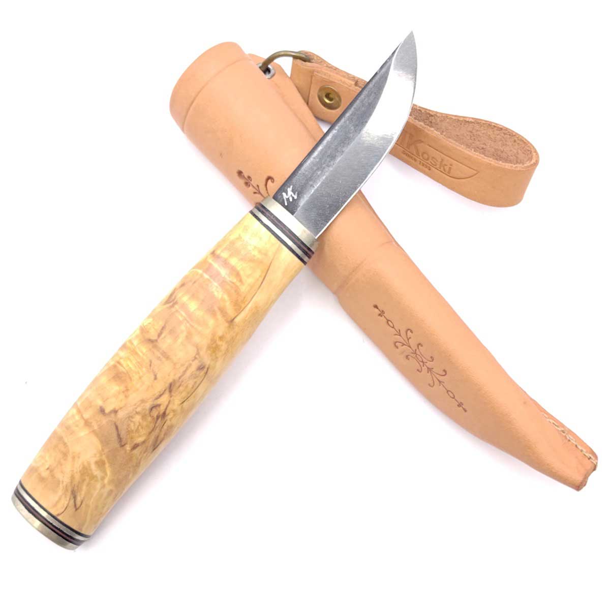 【中古・未当てはめる品】カウハバン プーッコ パヤ 九寸五分 ベージュ Kauhavan Puukko Paja アウトドア かん木手工芸品