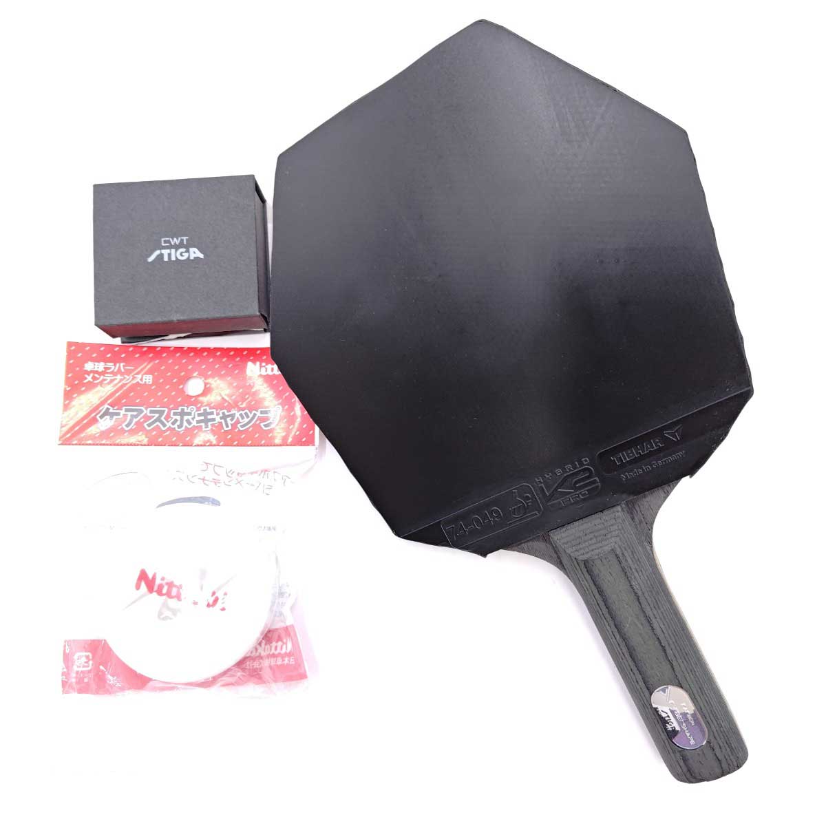 【中古】スティガ サイバーシェイプカーボン CWT ST 卓球ラケット ラバー(ハイブリッドK2 PRO / バグラー) STIGA CYBER SHAPE CARBON
