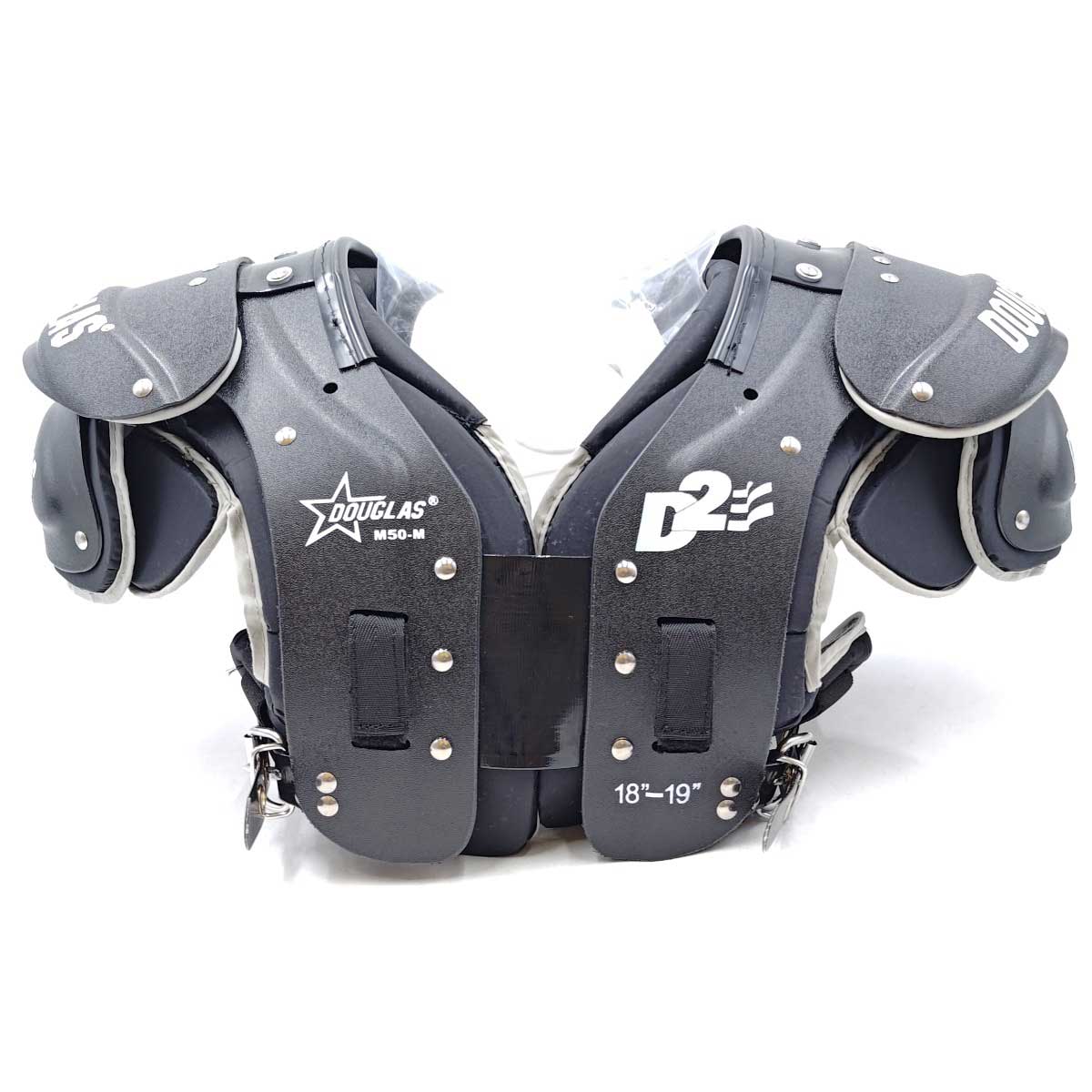 【中古】ダグラス ショルダーパッド Destroyer 2.0 M50 OL / DL / TE用 M ブラック DOUGLAS アメフト アメリカンフットボール
