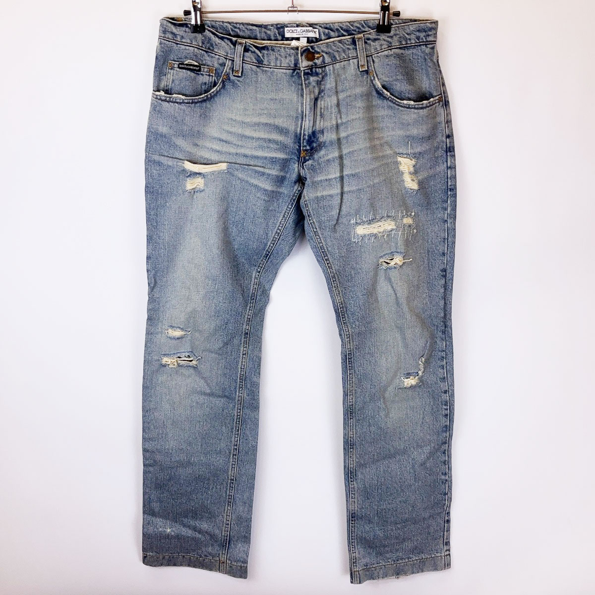 【中古】DOLCE\u0026GABBANA ドルチェ＆ガッバーナ 衝突 ジーンズズボン下 50 S619/9429 メンズ すべり出し 白引き舟
